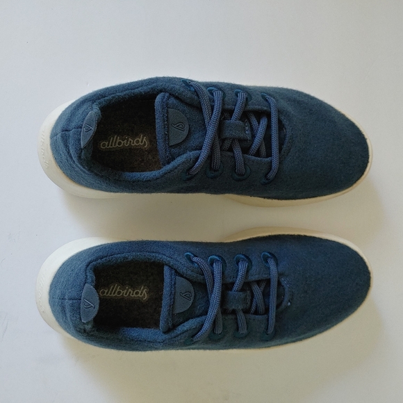 Allbirds Wool Runners Merino Wool Shoes Size 7 Blue - Picture 13 of 15